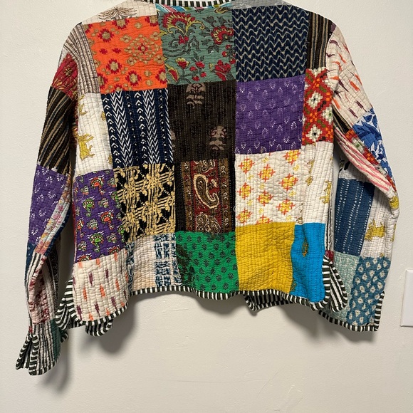 Handmade Patchwork Multicolor Women's jacket - Picture 2 of 4